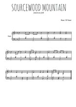 Téléchargez l'arrangement pour piano de la partition de Sourcewood mountain en PDF